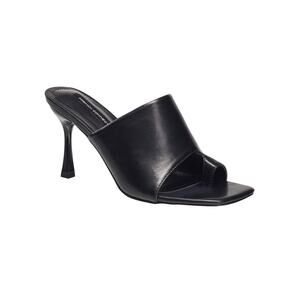 New French Connection Black Kelly Toe Loop High Heel Sandals Women's Size 8.5